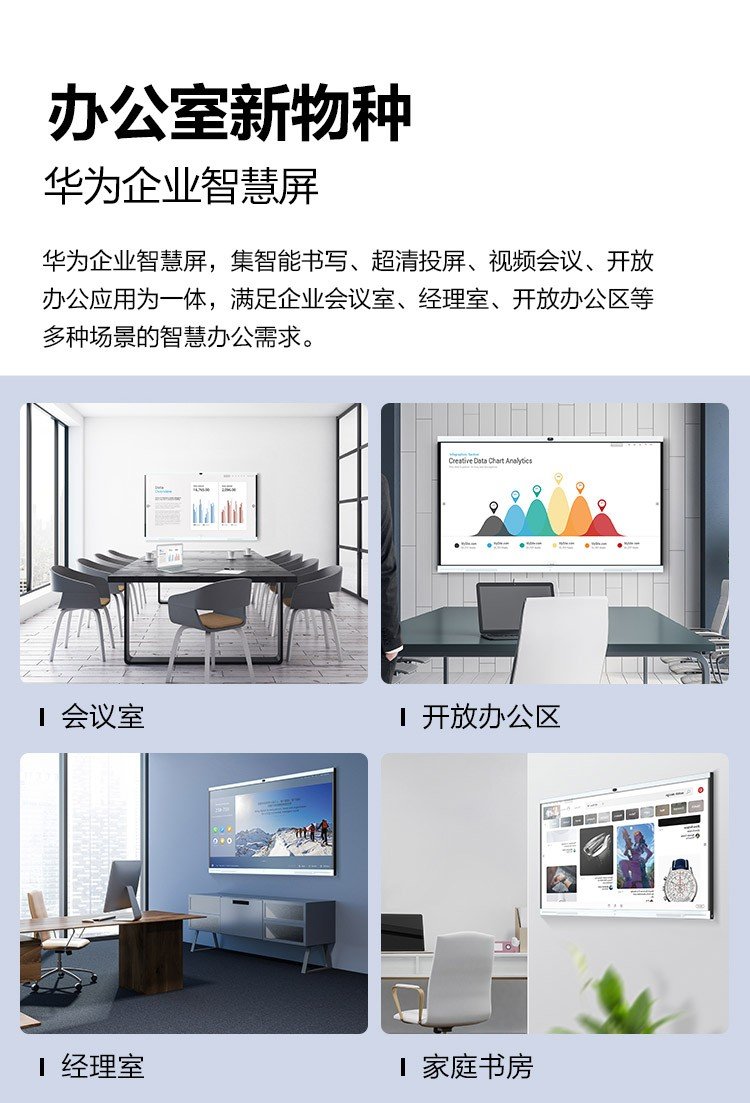 華為會議平板價格 智慧大屏投影音視頻終端 企業智慧屏IdeaHub Pro 86